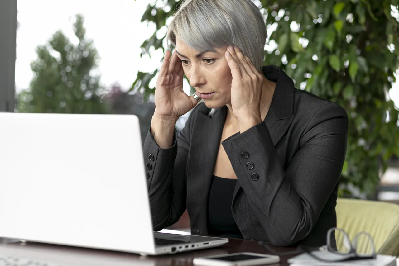 Stressed woman.